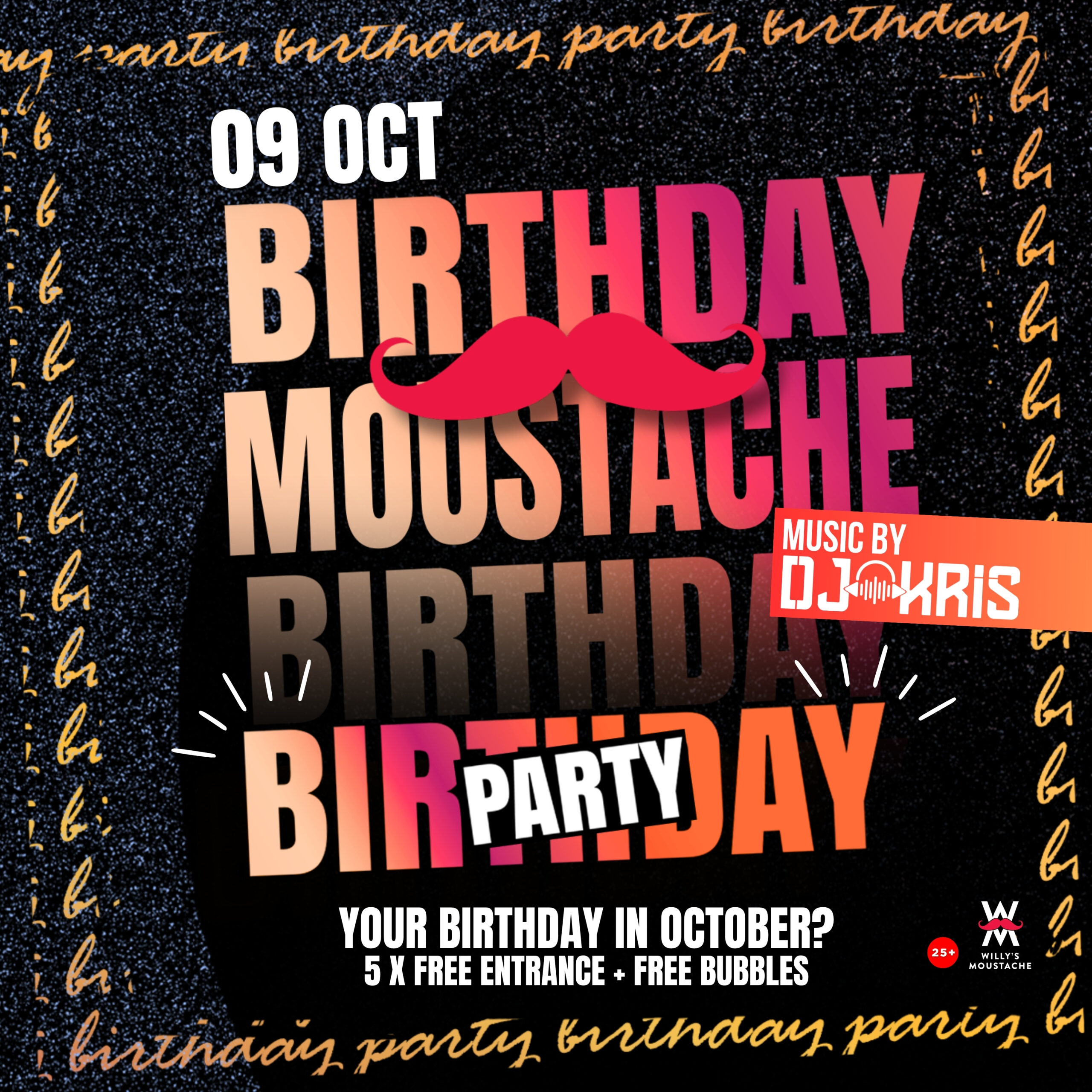 Birthday Party op vrijdag 9 oktober